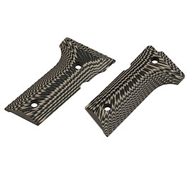 SRC G10 CNC Ops Texture Griffschalen f. TM / WE / KLI / SRC / KJW M92 / M9 GBB Pistolen grau