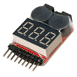 Delta Armory LiPo Alarm / Spannungswarner f. 1 - 8 Zellen LiPo-Warner - Version 2