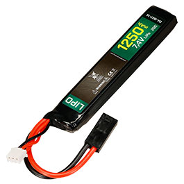 Delta Armory LiPo Akku 7,4V 1250mAh 20C Stock-Tube Type m. Mini-Tam Anschluss