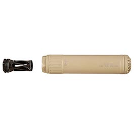 Kleinbild 5 Crusader URGI / MK16-Style EL-QD Aluminium Silencer mit QD Stahl Flash-Hider 14mm- Flat Dark Earth