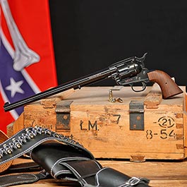 Kleinbild 1 King Arms SAA .45 Peacemaker 11 Zoll Revolver Gas 6mm BB Electroplating Black