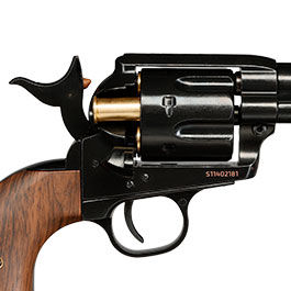 Kleinbild 9 King Arms SAA .45 Peacemaker 11 Zoll Revolver Gas 6mm BB Electroplating Black