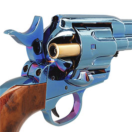 Kleinbild 8 King Arms Colt SAA .45 Peacemaker 4 Zoll Revolver Gas 6mm BB stahlblau