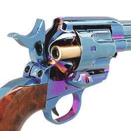 Kleinbild 8 King Arms Colt SAA .45 Peacemaker 6 Zoll Revolver Gas 6mm BB stahlblau