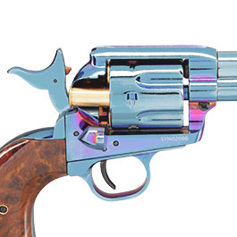 Kleinbild 9 King Arms Colt SAA .45 Peacemaker 6 Zoll Revolver Gas 6mm BB stahlblau