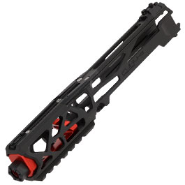 CTM Airsoft CNC Aluminium FUKU-2 Upper Receiver Kit Skeleton schwarz / rot f. Action Army AAP-01/C GBB Pistolen
