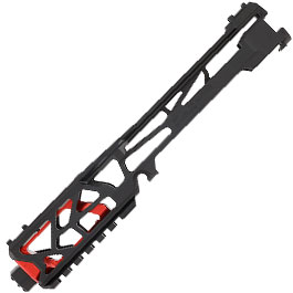 Kleinbild 4 CTM Airsoft CNC Aluminium FUKU-2 Upper Receiver Kit Skeleton schwarz / rot f. Action Army AAP-01/C GBB Pistolen