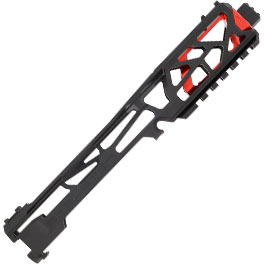 Kleinbild 5 CTM Airsoft CNC Aluminium FUKU-2 Upper Receiver Kit Skeleton schwarz / rot f. Action Army AAP-01/C GBB Pistolen