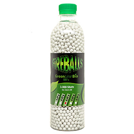 FireBalls Green Line Bio BBs 0,25g 3.000er Flasche weiss