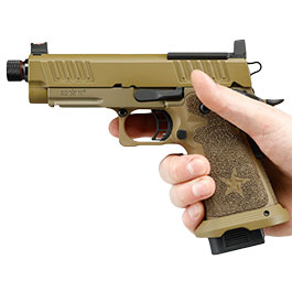 Kleinbild 3 EMG Staccato 2011 C2 Vollmetall Hand Stippling Grip GBB 6mm BB Flat Dark Earth - CNC Version