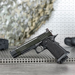 Kleinbild 1 EMG Staccato 2011 P Comp Soc Vollmetall Hand Stippling Grip GBB 6mm BB schwarz - CNC Version