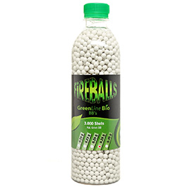 FireBalls Green Line Bio BBs 0,28g 3.000er Flasche weiß Airsoftkugeln
