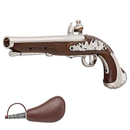 Produktbild zu HFC George Washington Flintlock Pistole 18th Century Vollmet ...