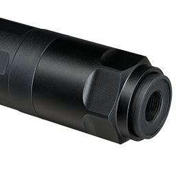 Kleinbild 10 PTS Griffin Armament R22 Aluminium Modular Suppressor Taper Mount mit Stealth Stahl Flash-Hider 14mm- schwarz