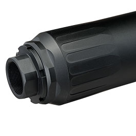 Kleinbild 8 RGW HX Custom Ventilated 12K Aluminium Silencer f. Tokyo Marui Saiga GBB Shotgun Serie schwarz