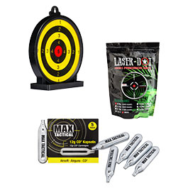 Kleinbild 3 Legends 1911 Vintage CO2 Airsoft Pistole 6mm BB Vollmetall Echtholz Set mit 5x CO2 5000 BBs Zielscheibe