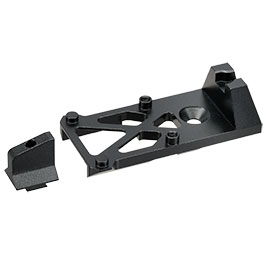 Kleinbild 1 RWA CNC Aluminium RMR Sight Direkthalterung inkl. Visierung vorne schwarz f. TM Hi-Capa 5.1 GBB Serie