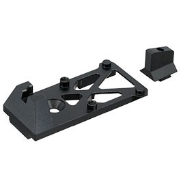 Kleinbild 2 RWA CNC Aluminium RMR Sight Direkthalterung inkl. Visierung vorne schwarz f. TM Hi-Capa 5.1 GBB Serie