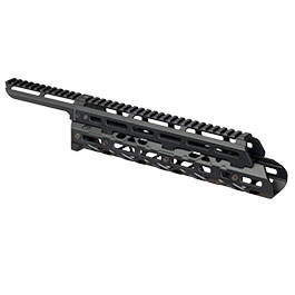 Kleinbild 1 5KU CNC Aluminium Long M-LOK Tactical Handguard f. Tokyo Marui Saiga-12K GBB Shotgun schwarz
