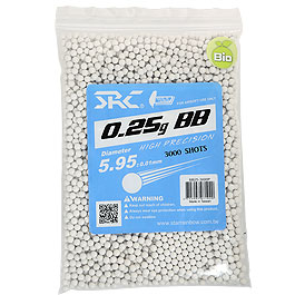 SRC High Precision Perfect Bio BBs 0,25g 3.000er Beutel weiss