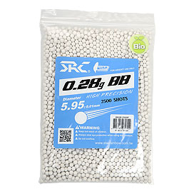 SRC High Precision Perfect Bio BBs 0,28g 2.500er Beutel weiss