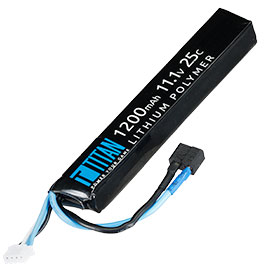 Produktbild zu Titan LiPo Akku 11.1V 1200mAh 25C Long Stock-Tube Type mit D ...