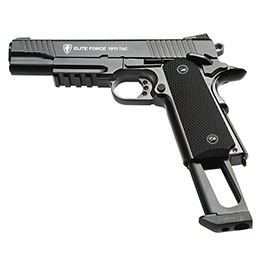 Kleinbild 5 Elite Force 1911 TAC Airsoft Pistole CO2 Blowback 6mm BB Vollmetall Set inkl. 5x CO2 Kapseln 5000 BBs Laser Dot und Kugelfang