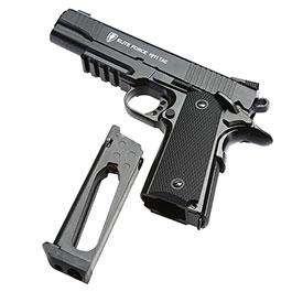 Kleinbild 6 Elite Force 1911 TAC Airsoft Pistole CO2 Blowback 6mm BB Vollmetall Set inkl. 5x CO2 Kapseln 5000 BBs Laser Dot und Kugelfang