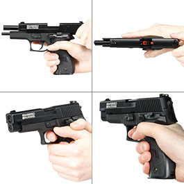 Kleinbild 8 Cybergun / AWC Swiss Arms Navy Standard Vollmetall GBB 6mm BB schwarz