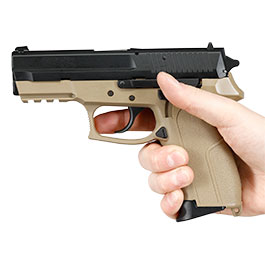 Kleinbild 3 Cybergun / AWC Swiss Arms MILE mit Metallschlitten GBB 6mm BB Dualtone