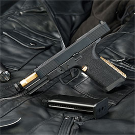 Kleinbild 1 EMG / Salient Arms Int. BLU Utility Optic Ready Threaded Barrel mit Metallschlitten GBB 6mm BB schwarz / gold