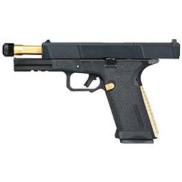 Kleinbild 4 EMG / Salient Arms Int. BLU Utility Optic Ready Threaded Barrel mit Metallschlitten GBB 6mm BB schwarz / gold