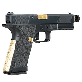 Kleinbild 6 EMG / Salient Arms Int. BLU Utility Optic Ready Threaded Barrel mit Metallschlitten GBB 6mm BB schwarz / gold