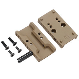 Thumbnail Cybergun / AWC CNC Aluminium RMR / Docter Direkthalterung f. AWC CANiK TP9 / SFX GBB Pistolen Flat Dark Earth