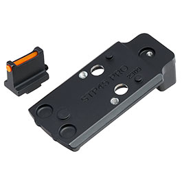 Kleinbild 2 G&G Aluminium RMR Sight Direkthalterung inkl. Visierung vorne schwarz f. G&G STP45 / 2024 CP GBB Serie