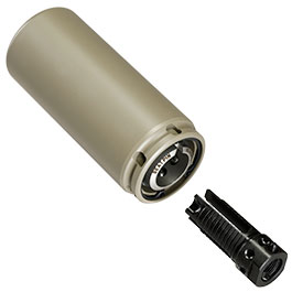 Kleinbild 8 VFC QDC Style Aluminium Suppressor Quick Detach mit 3 Prong Stahl Flash-Hider 14mm- tan