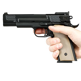 Kleinbild 3 Double Bell M945 Vollmetall GBB 6mm BB schwarz inkl. Pistolenkoffer