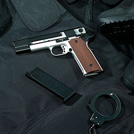 Kleinbild 1 Double Bell M945 Vollmetall GBB 6mm BB Two Tone Finish inkl. Pistolenkoffer