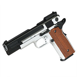 Kleinbild 10 Double Bell M945 Vollmetall GBB 6mm BB Two Tone Finish inkl. Pistolenkoffer