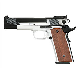 Kleinbild 2 Double Bell M945 Vollmetall GBB 6mm BB Two Tone Finish inkl. Pistolenkoffer