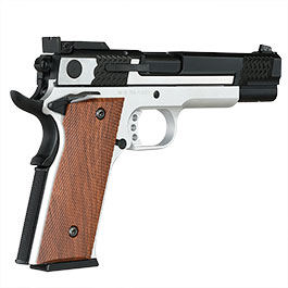 Kleinbild 6 Double Bell M945 Vollmetall GBB 6mm BB Two Tone Finish inkl. Pistolenkoffer