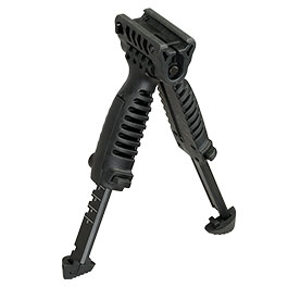 Kleinbild 8 Nuprol Heavy Duty Tactical Bipod Frontgriff mit integriertem Zweibein f. 20 - 22 mm Schienen schwarz