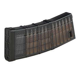 Kleinbild 1 Cyma / Lancer Systems M4 / M16 L5-AWM 300 BLK Polymer-Magazin Mid-Cap 190 Schuss rauch-transparent / schwarz