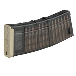Kleinbild 1 Cyma / Lancer Systems M4 / M16 L5-AWM 5.56 Polymer-Magazin Mid-Cap 190 Schuss rauch-transparent / tan