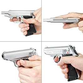 Kleinbild 8 Walther PPK/S Vollmetall GBB 6mm BB Airsoft silber