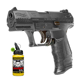 Produktbild zu SET Walther P22 Springer Airsoft Pistole 6 mm BB und 2000 Sp ...