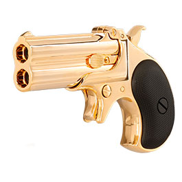 MaxTact Derringer Double Barrel Vollmetall Gas 6mm BB gold