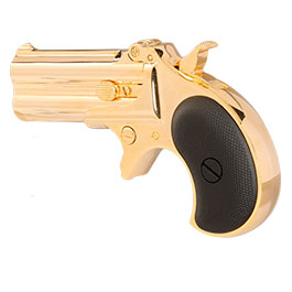 Kleinbild 10 MaxTact Derringer Double Barrel Vollmetall Gas 6mm BB gold