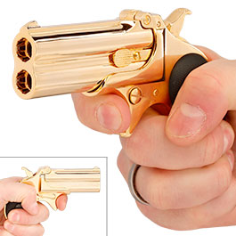 Kleinbild 8 MaxTact Derringer Double Barrel Vollmetall Gas 6mm BB gold