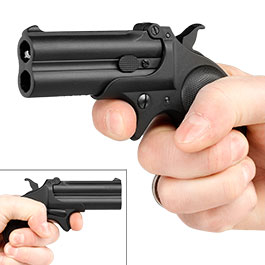 Kleinbild 8 MaxTact Derringer Double Barrel Vollmetall Gas 6mm BB schwarz